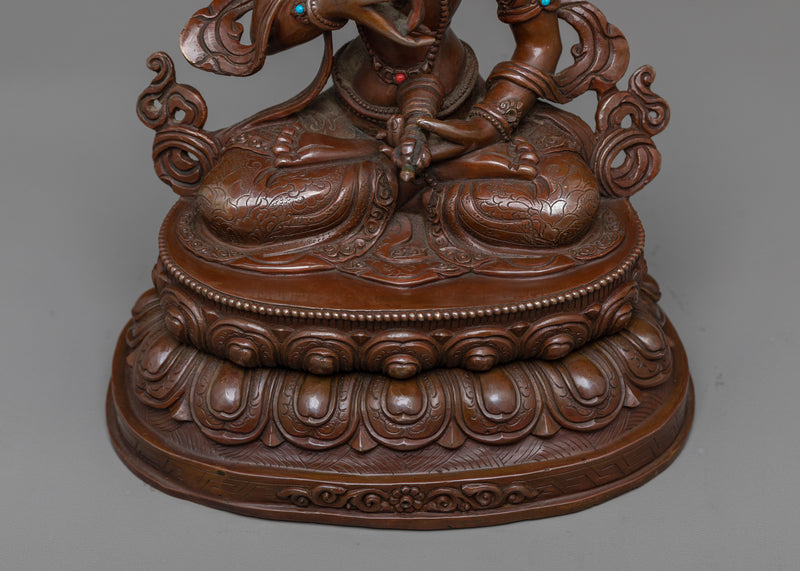 Vajrasattva Oxidized Copper Statue | Symbol of Purification