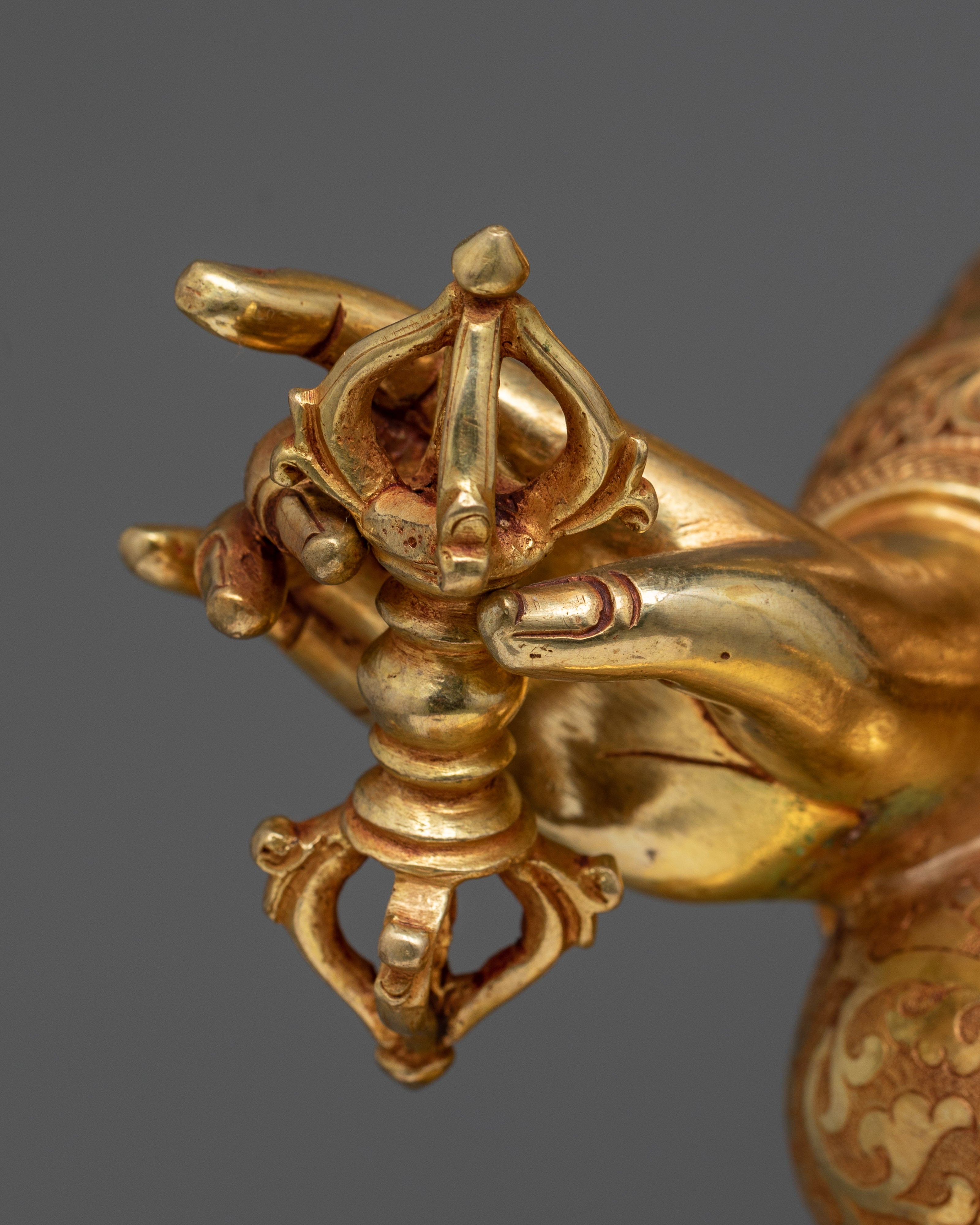 Guru Rinpoche Sculpture in 24K Gold | A Masterpiece of Vajrayana Buddhism