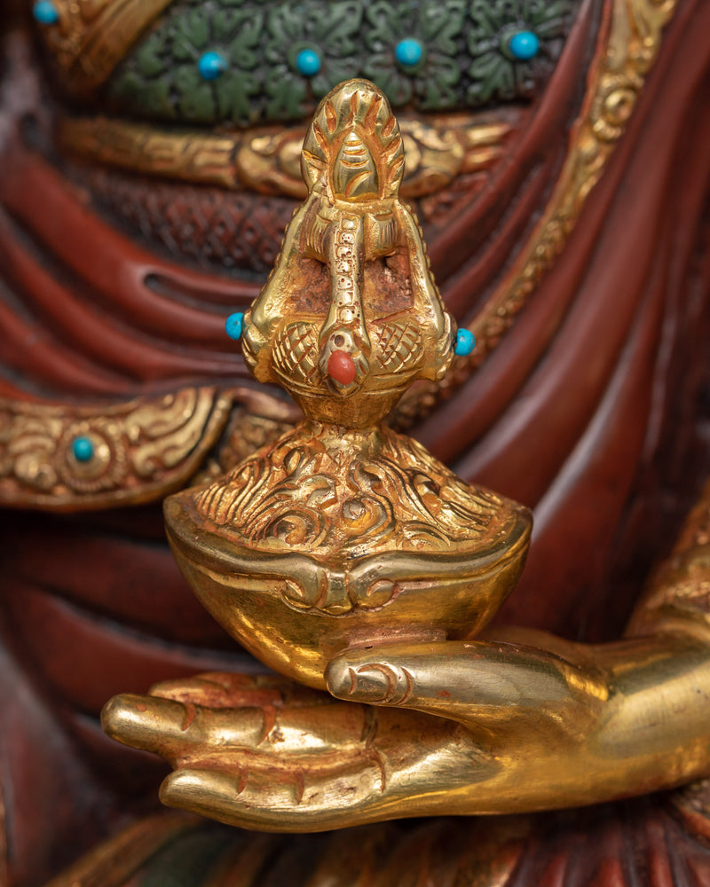 Padmasambhava Statue in 24K Gold | A Sacred Tribute to the Second Buddha