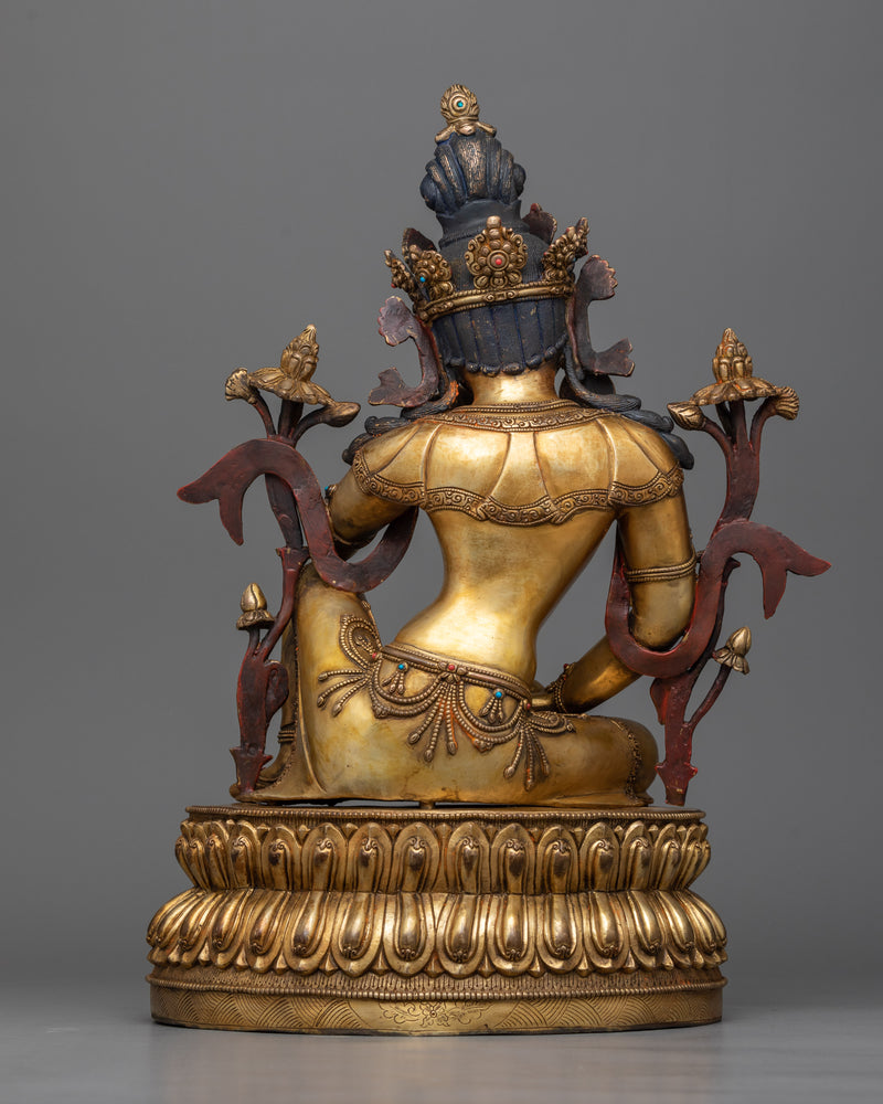 Two-Arm Chenrezig Artwork in 24K Gold | A Portrait of Serene Compassion