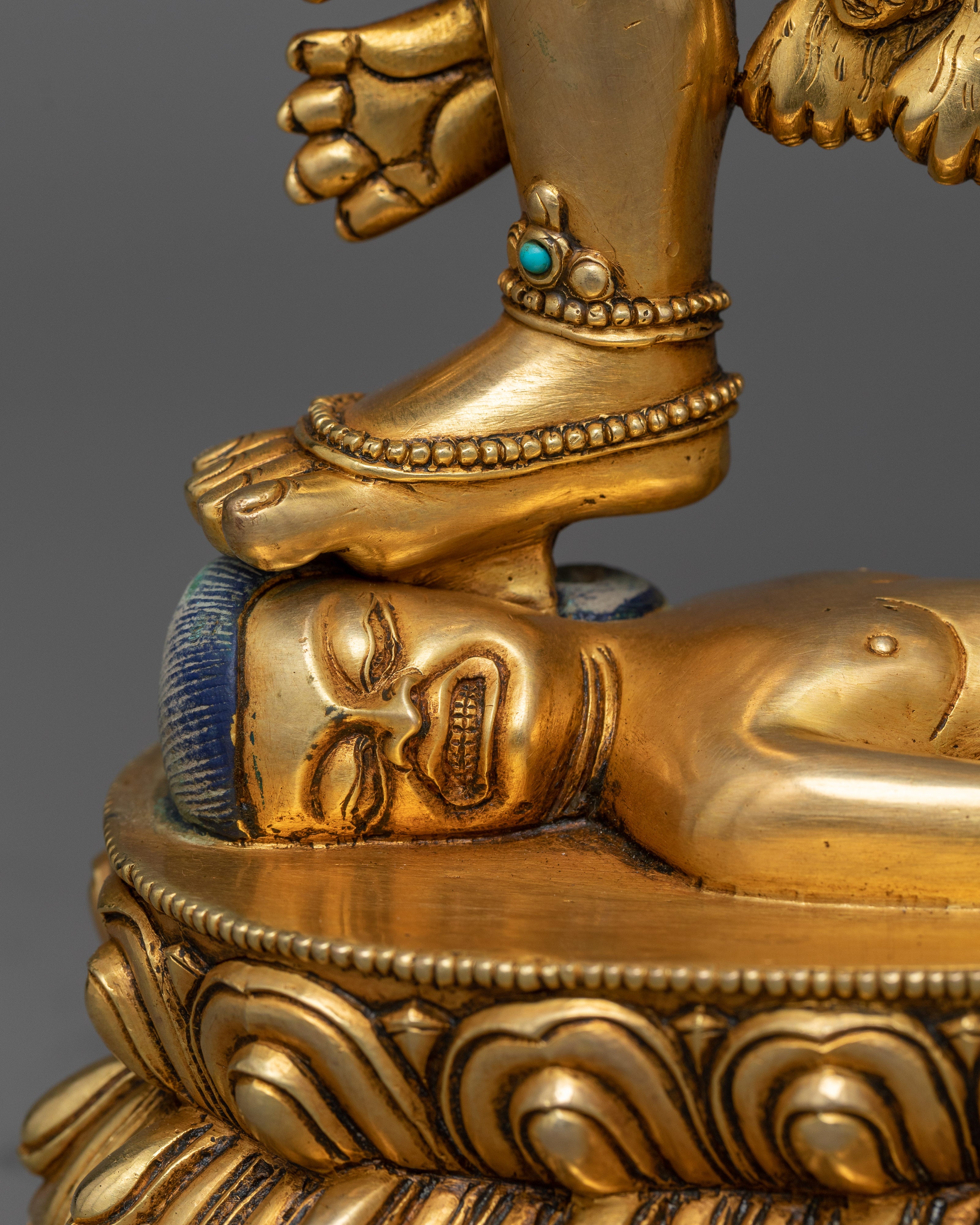 Khadgapani Statue in 24K Gold | A Symbol of Protection and Wisdom
