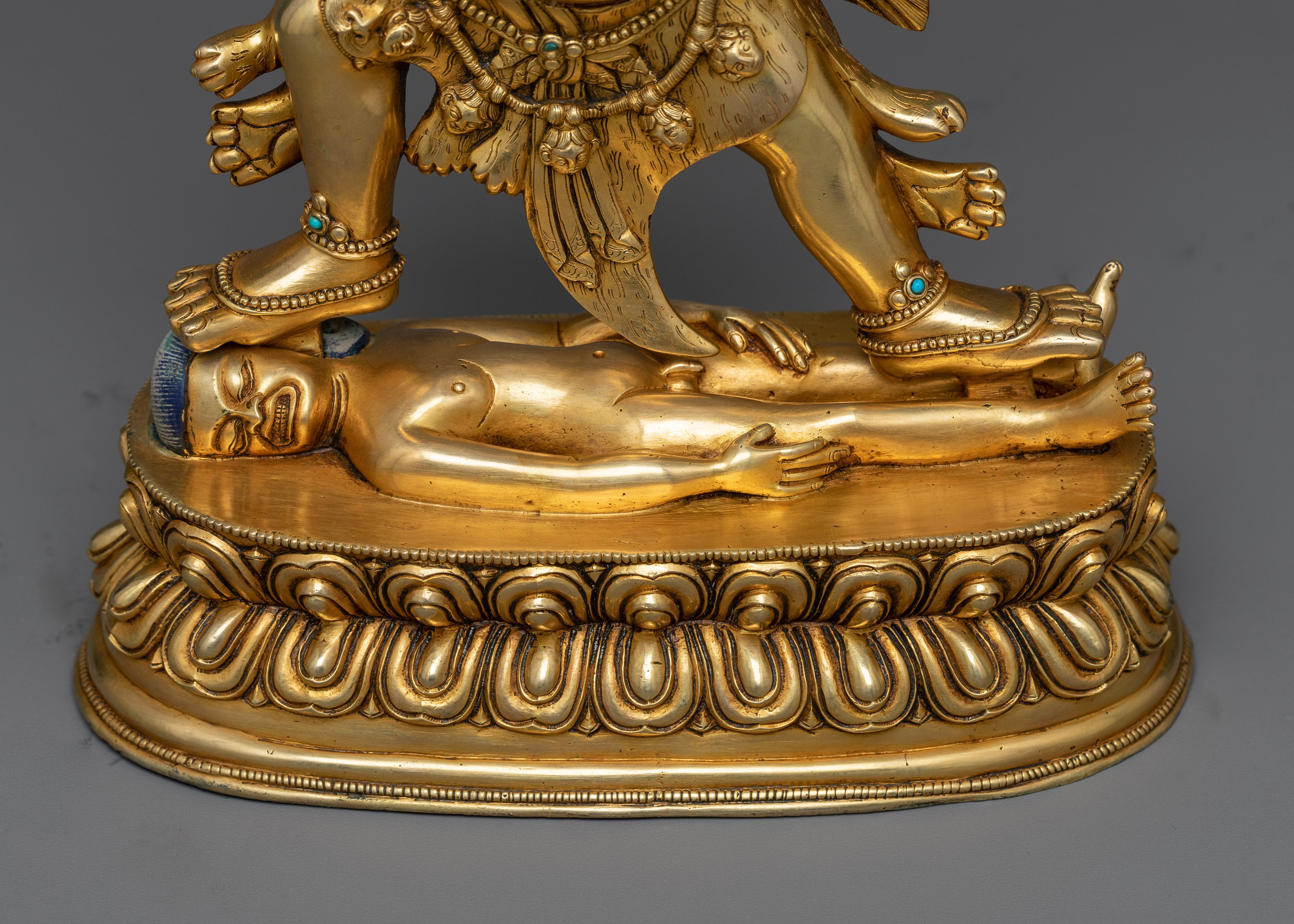 Khadgapani Statue in 24K Gold | A Symbol of Protection and Wisdom