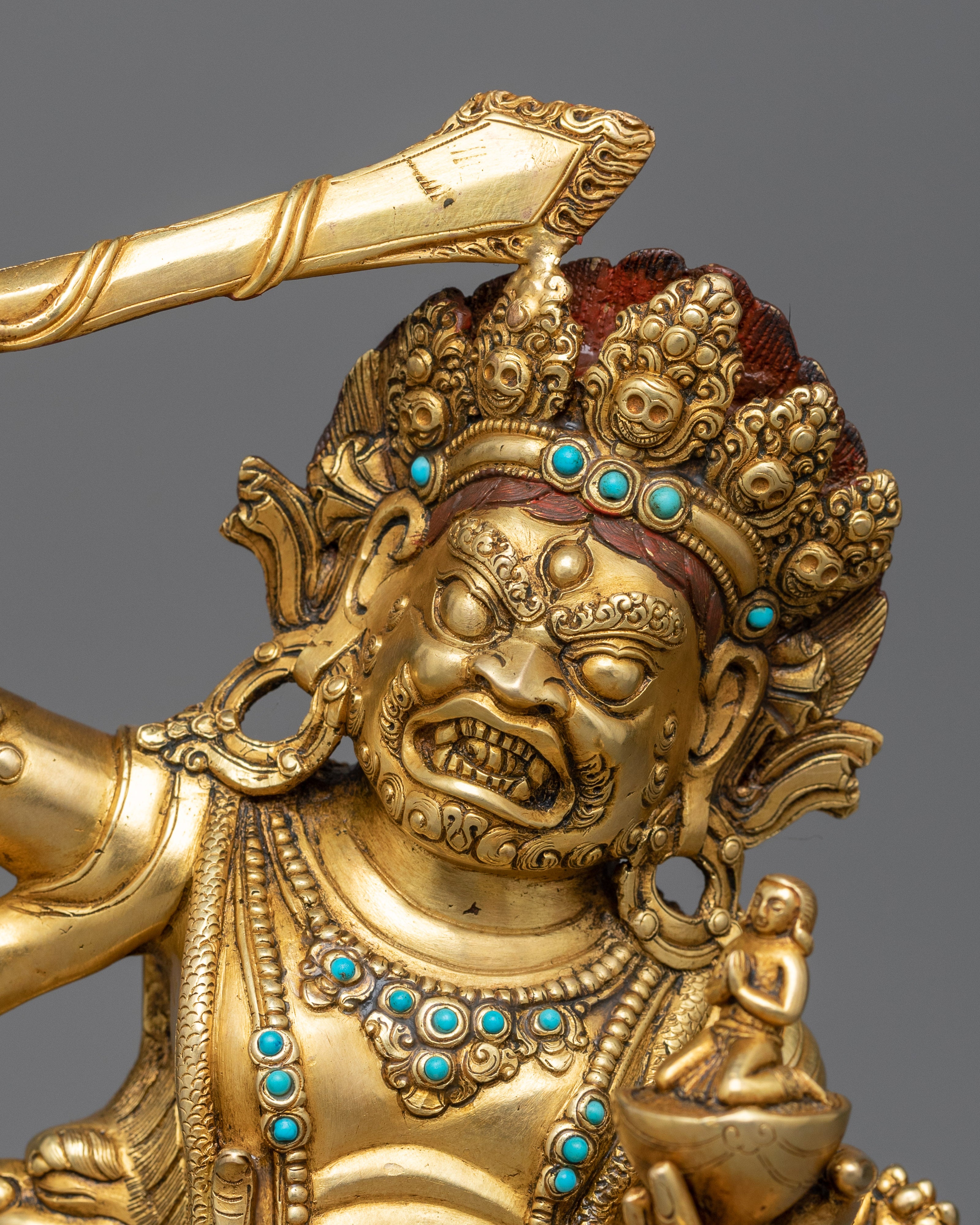 Khadgapani Statue in 24K Gold | A Symbol of Protection and Wisdom