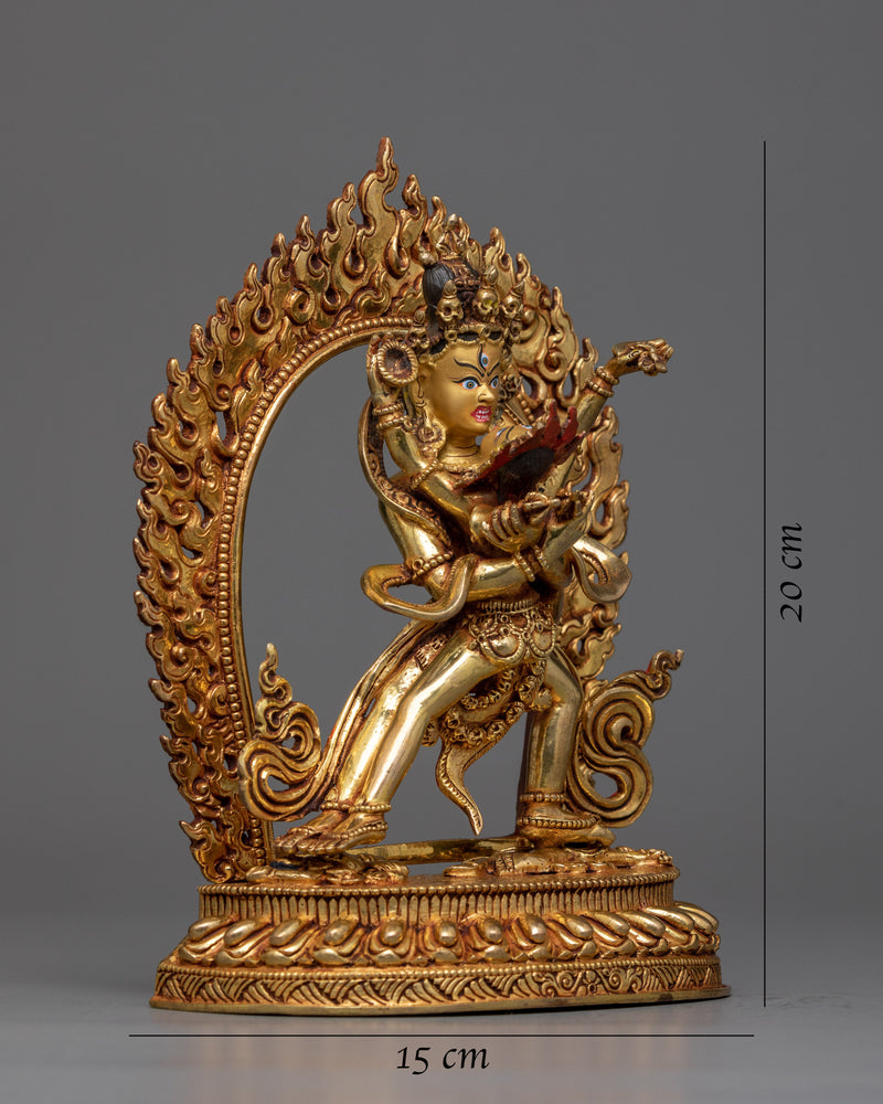 chakrasambhara-gilt statue