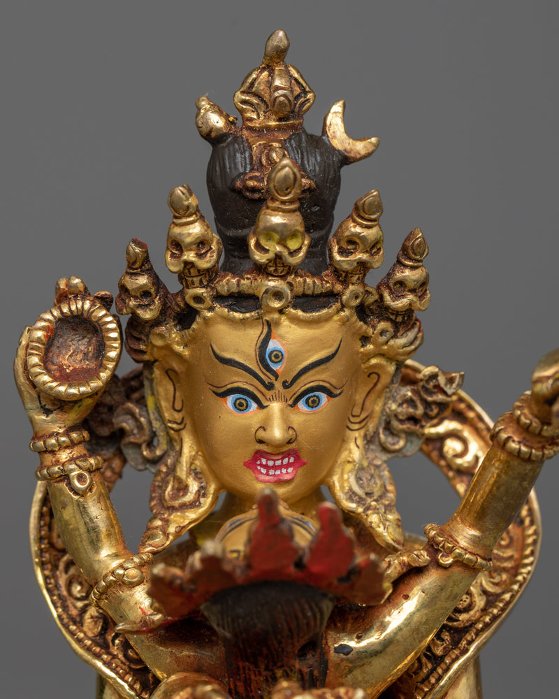 chakrasambhara-gilt statue