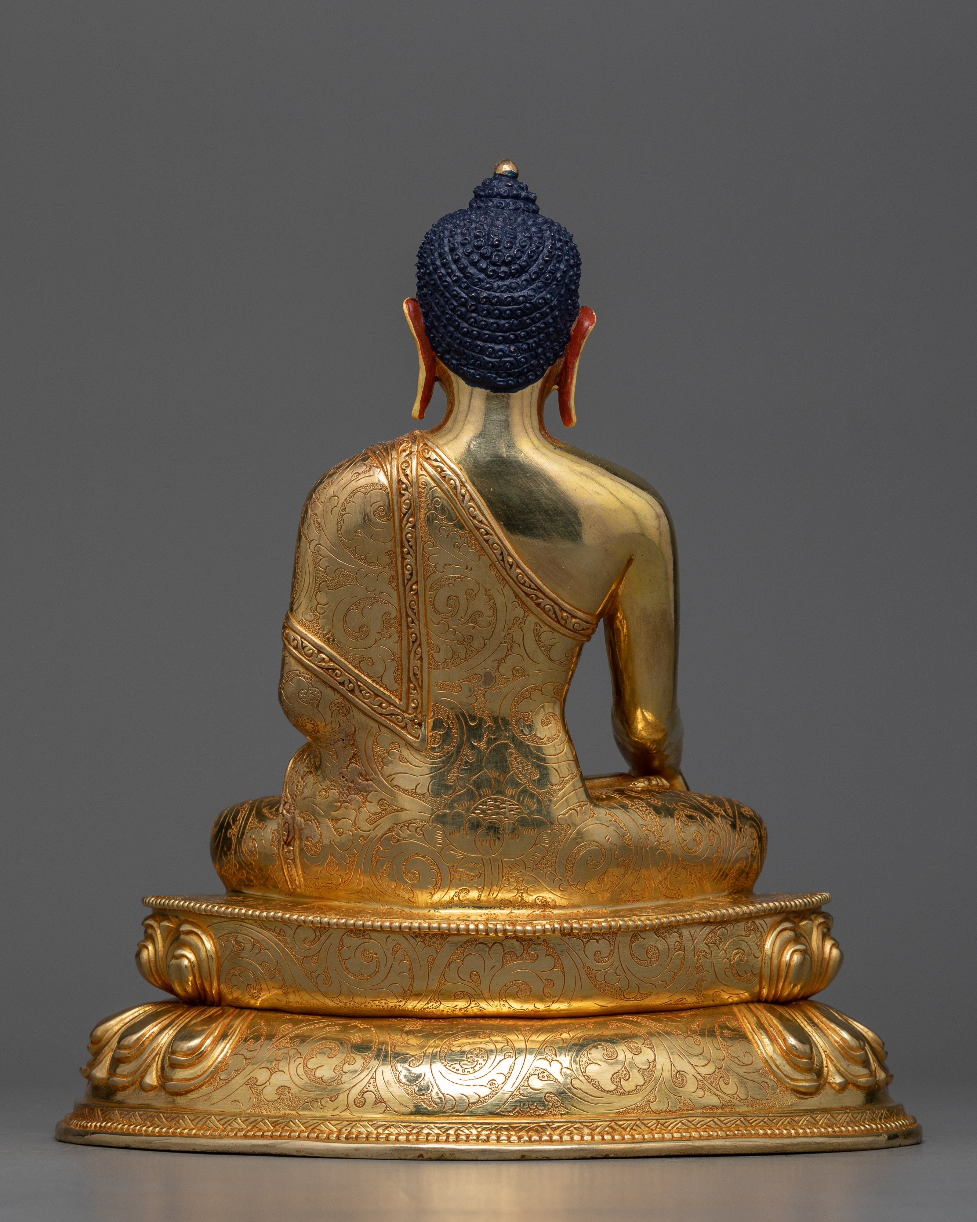 24k Gold Gilt Statues of Three Buddhas | Medicine Buddha, Shakyamuni Buddha, Amitabha Buddha