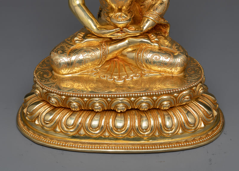 Amitabha Buddha Tượng in 24K Gold | A Beacon of Infinite Light and Compassion