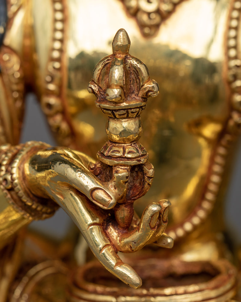 Vajrasattva Yab Yum Statue in 24K Gold | A Symbol of Unity and Purification