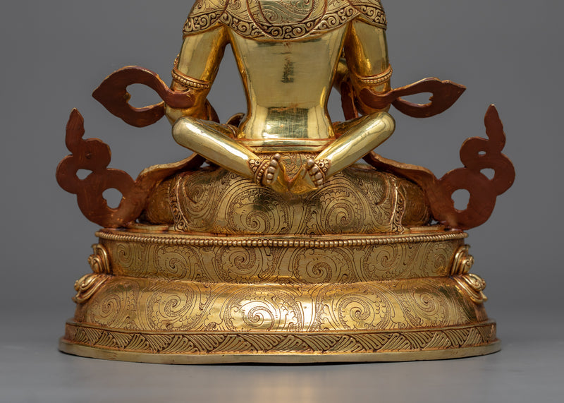 Vajrasattva Yab Yum Statue in 24K Gold | A Symbol of Unity and Purification