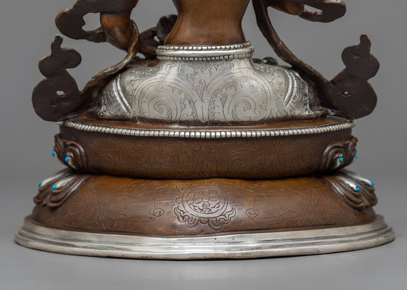 Vajrasattva Chocolate Oxidized Sculpture | A Symbol of Purification and Renewal