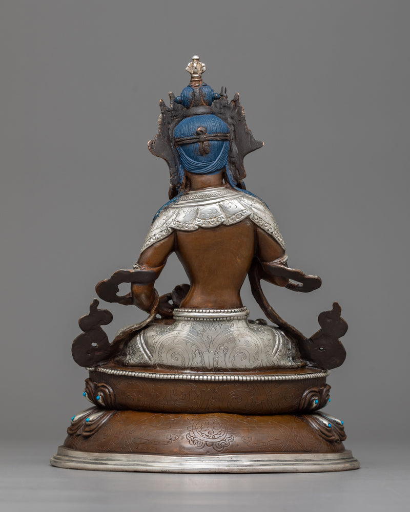 Vajrasattva Chocolate Oxidized Sculpture | A Symbol of Purification and Renewal