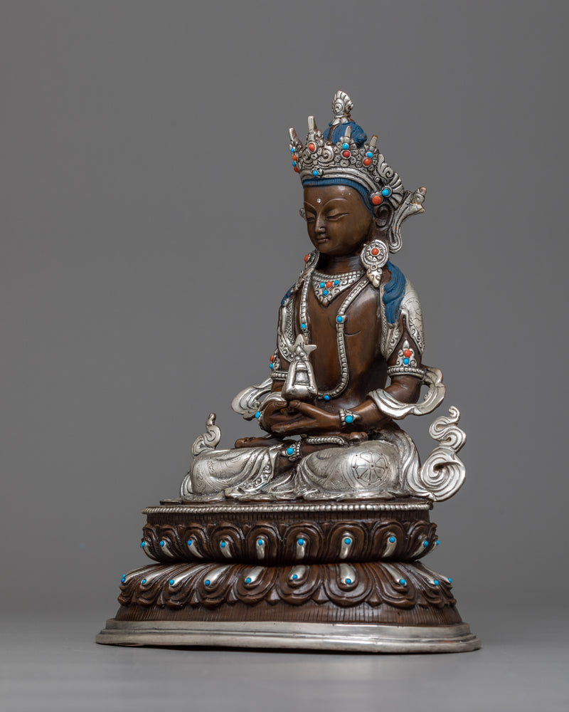 amitayus-chocolate oxidized statue