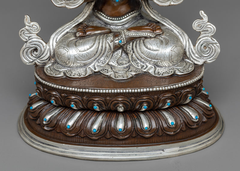 Chenrezig Chocolate Oxidized Statue | Himalayan Buddhist Artwork