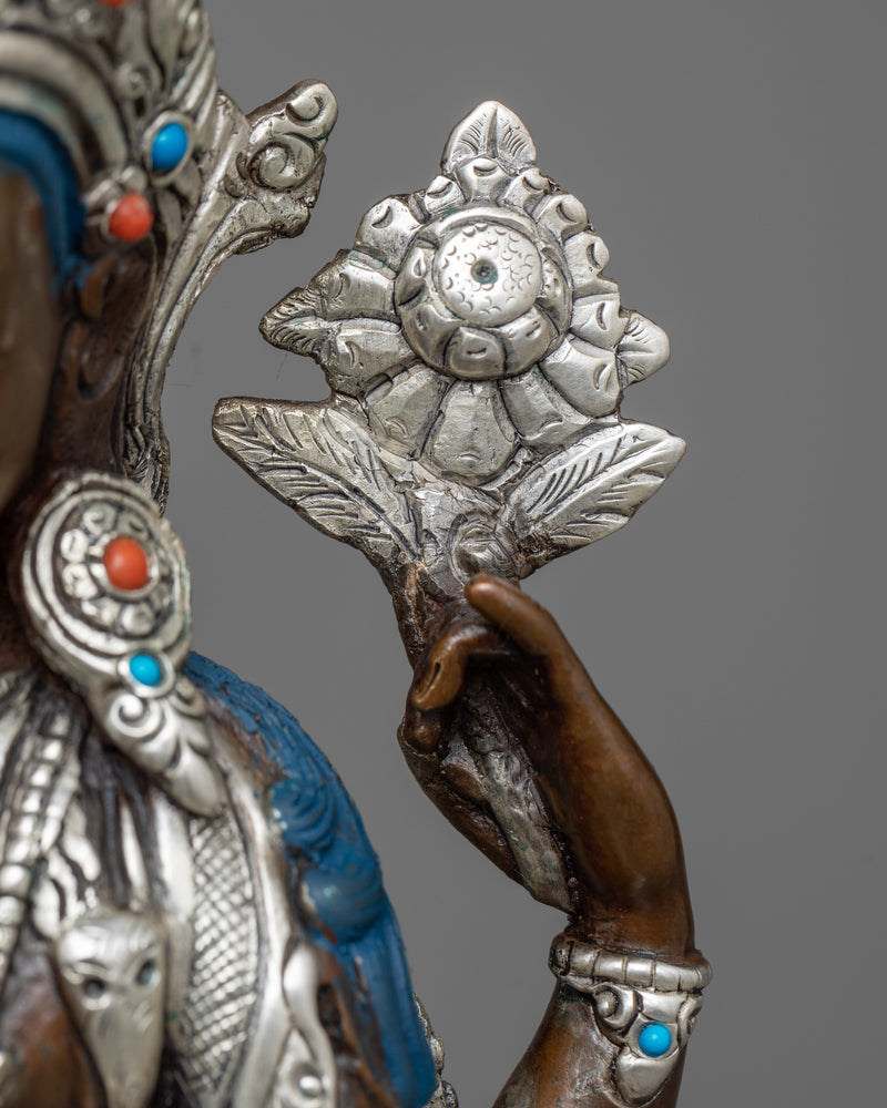 Chenrezig Chocolate Oxidized Statue | Himalayan Buddhist Artwork