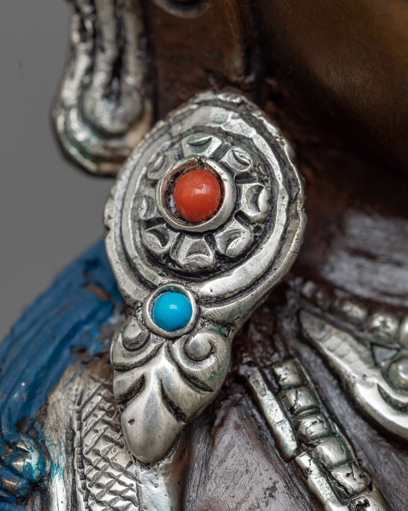 Chenrezig Chocolate Oxidized Statue | Himalayan Buddhist Artwork