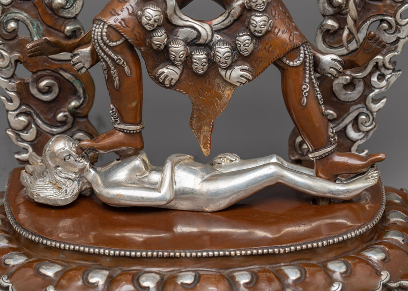 Ekajati Mahakala Statue in Silver | A Formidable Protector in Vajrayana Buddhism