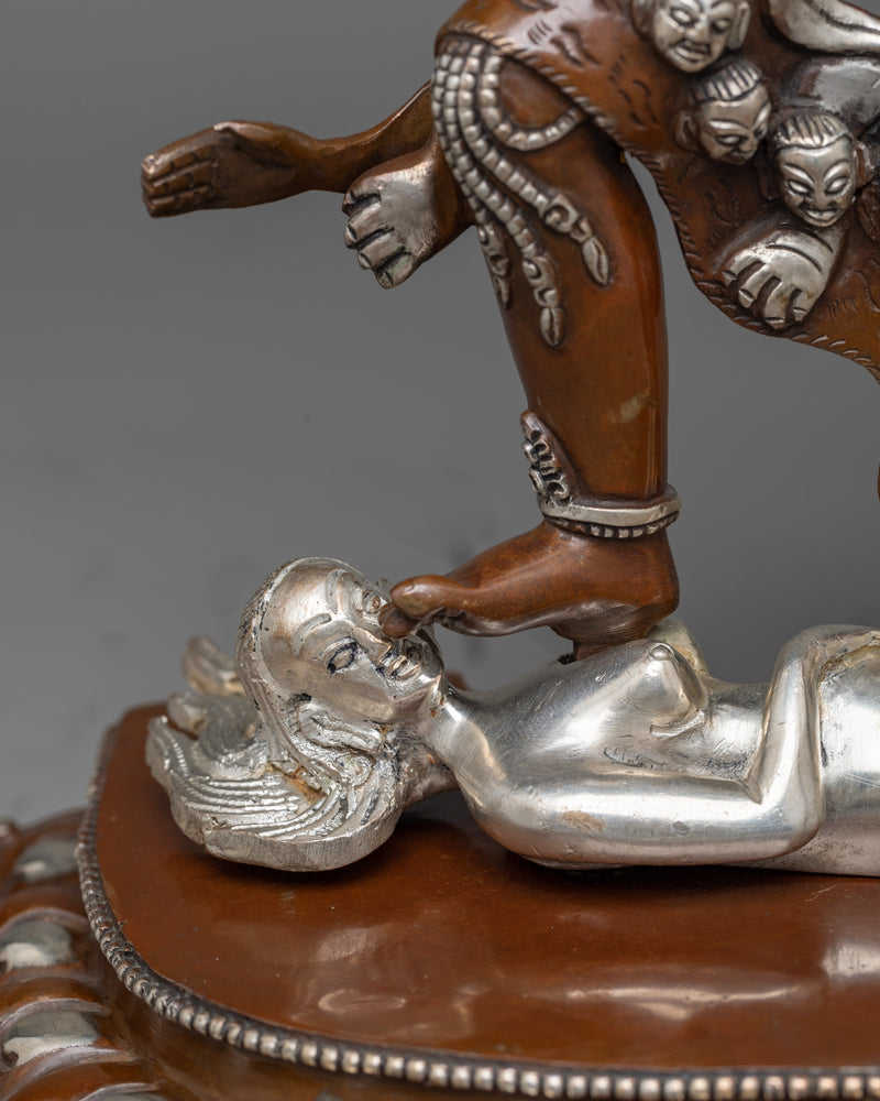 Ekajati Mahakala Statue in Silver | A Formidable Protector in Vajrayana Buddhism
