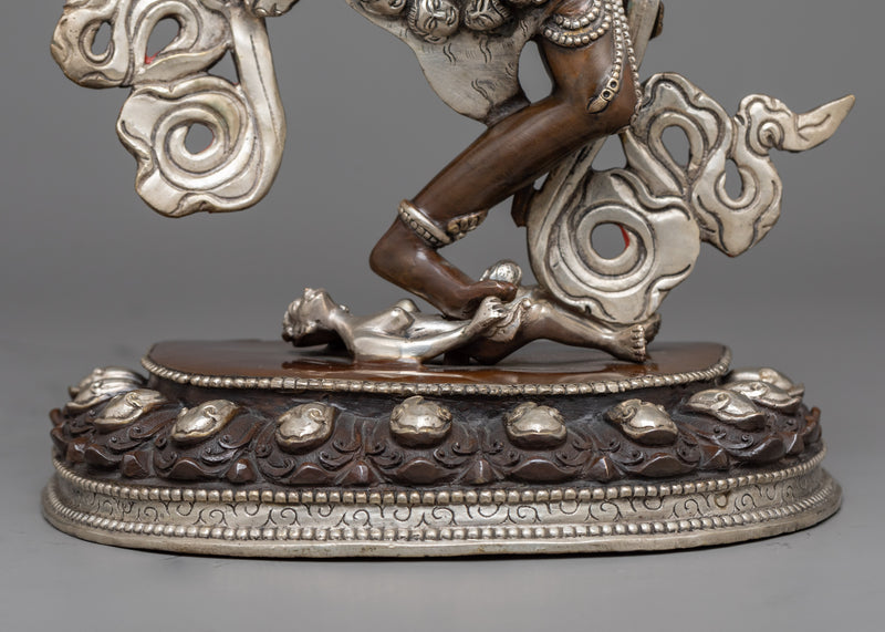 Simhamukha Artwork in Silver | A Powerful Symbol of Liberation and Wisdom