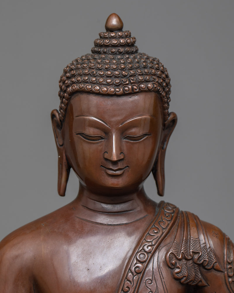 shakyamuni-buddha-oxidized copper statue