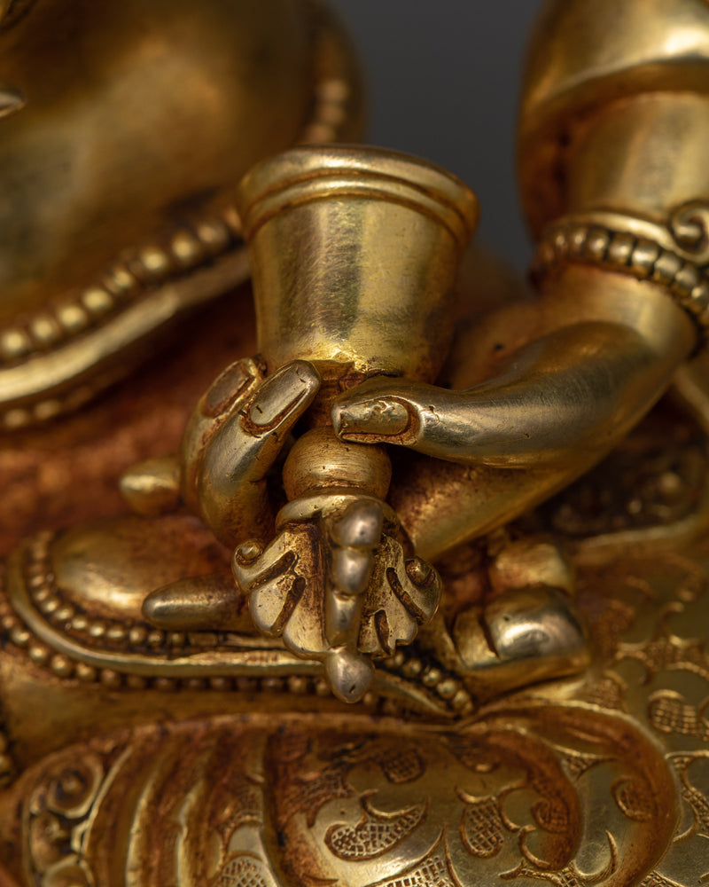 Purification Deity Vajrasattva Sculpture | The Essence of Purity in Gold Gilded Copper