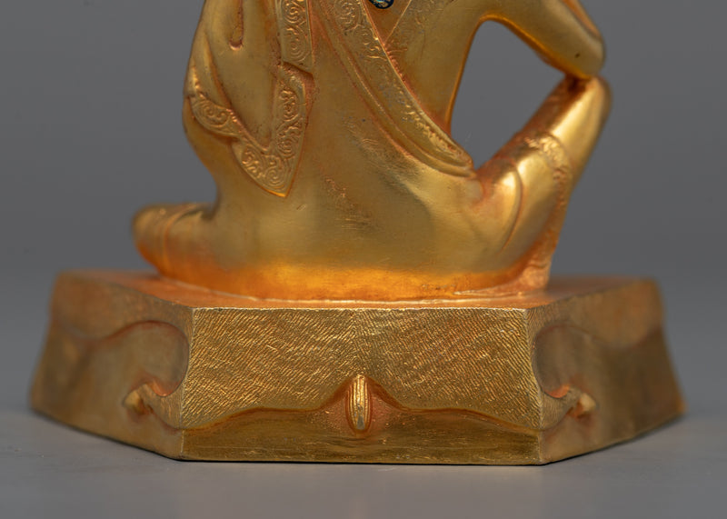 Small-Sized Milarepa Statue | 24K Gold Electroplating