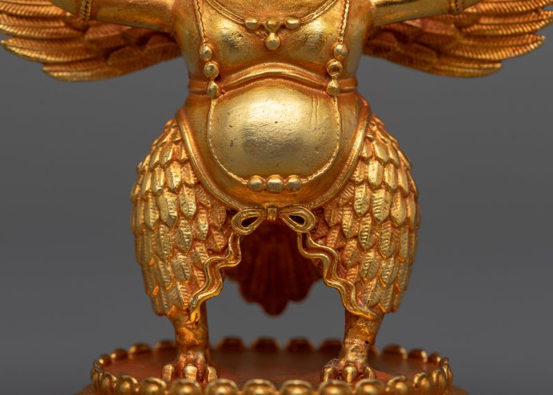 Small-Sized Garuda Statuette | 24K Gold Electroplating