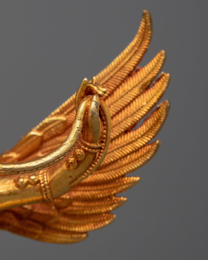 Small-Sized Garuda Statuette | 24K Gold Electroplating
