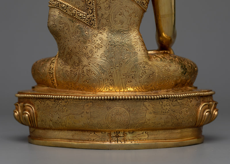 Sublime Lord Buddha Shakyamuni Statue | 24K Gold Gilt | Himalayan Art