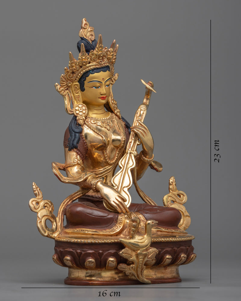 saraswati-copper statue