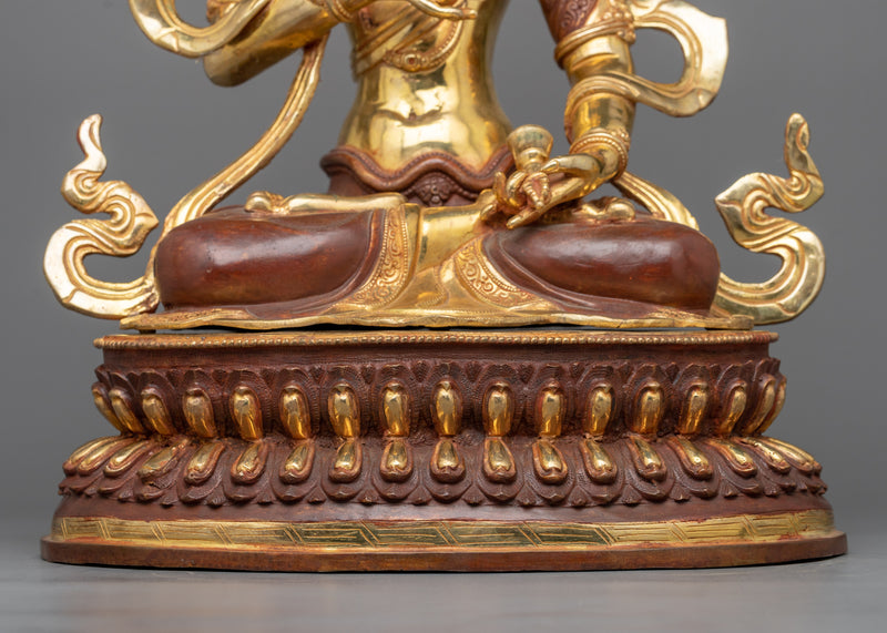Bajrasattva Statue in 24K Gold | Symbol of Purification and Enlightenment