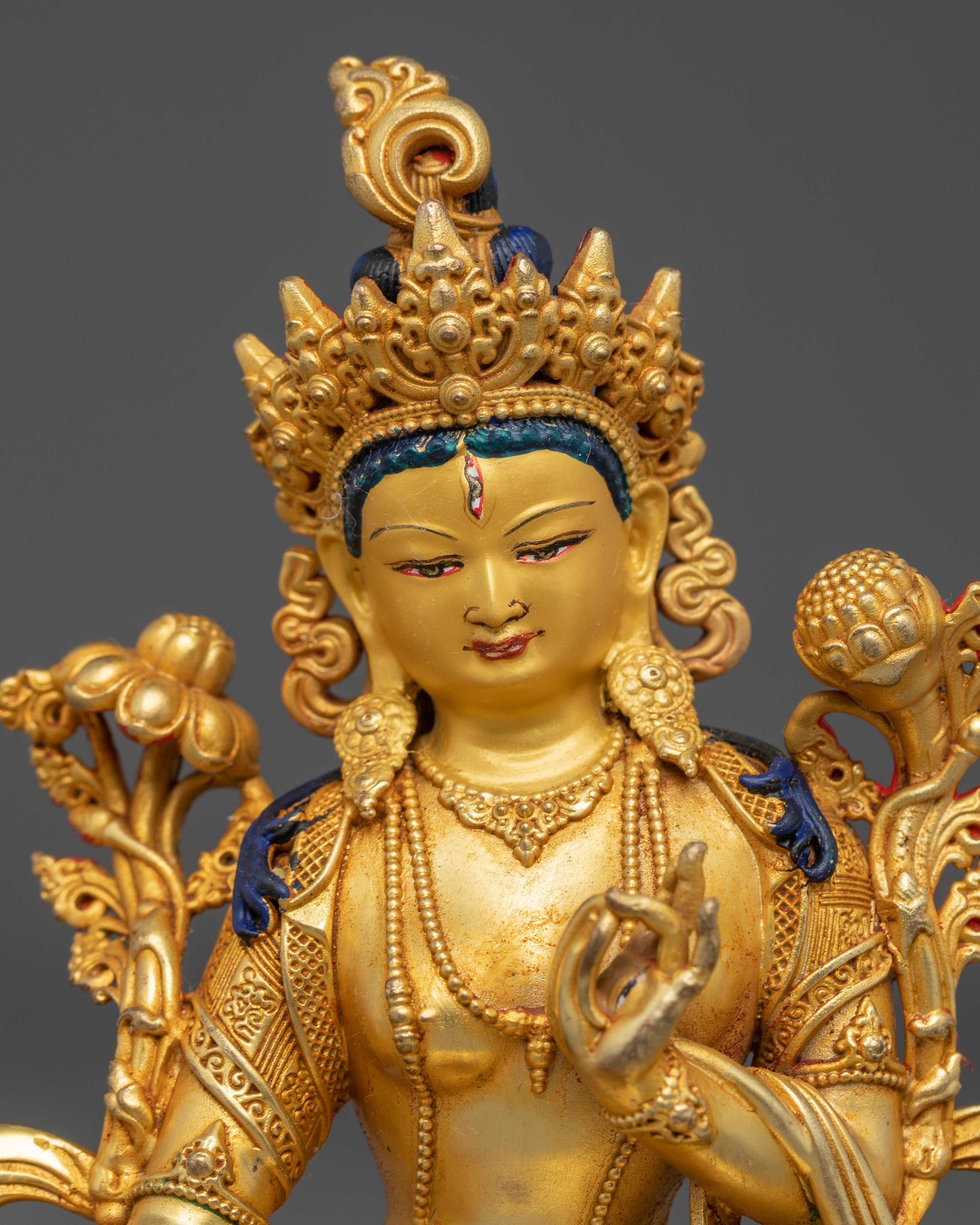 Handmade White Tara Statue: Goddess of Longevity and Healing