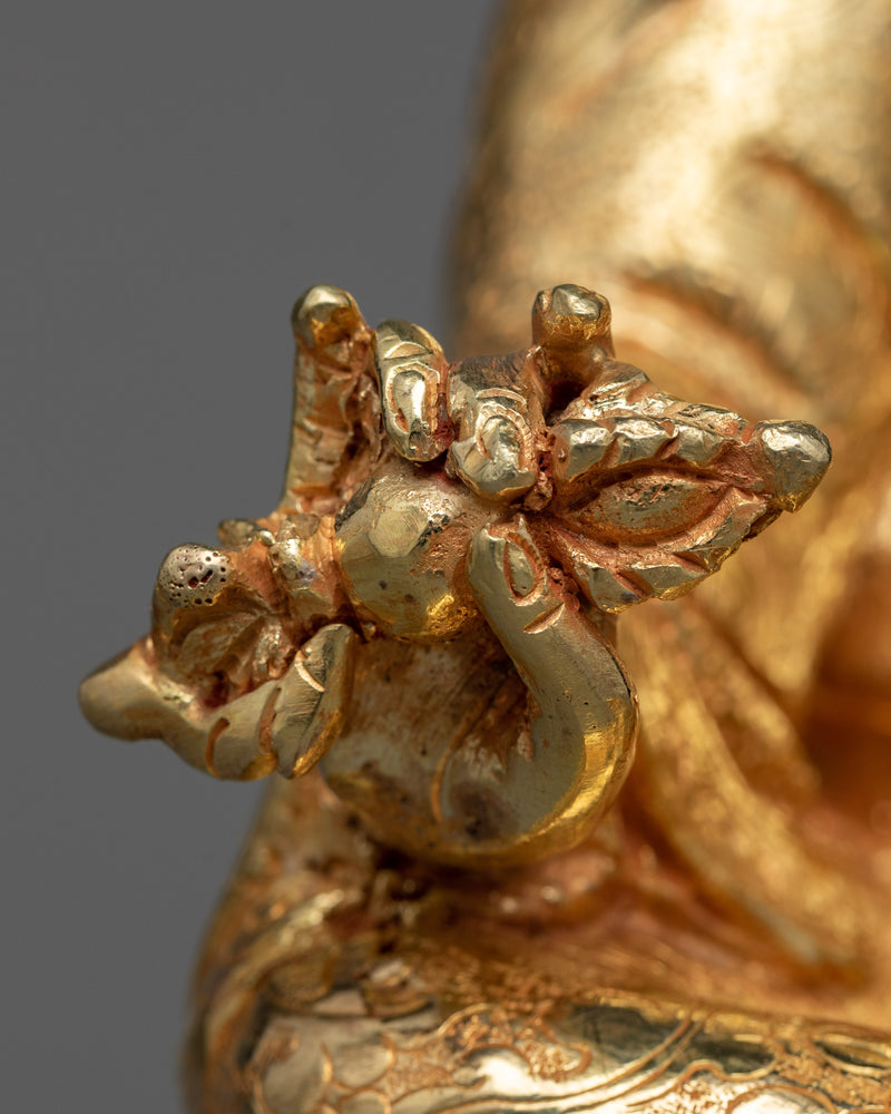 Padmasambhava Gilt Statue | A Golden Tribute to the Lotus-Born Guru