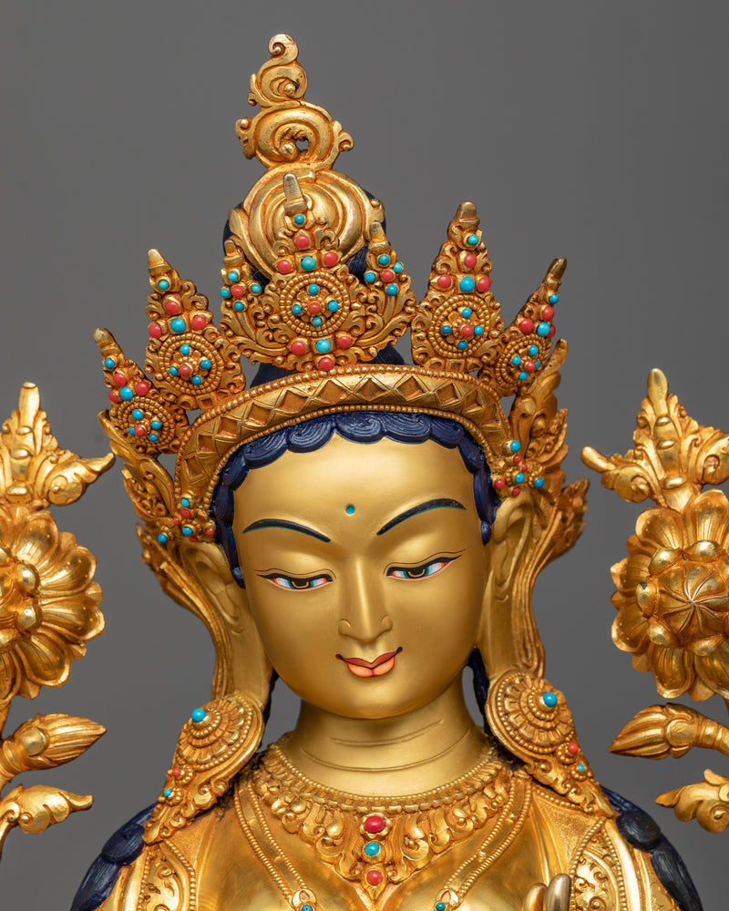 green-tara Gilt Statue