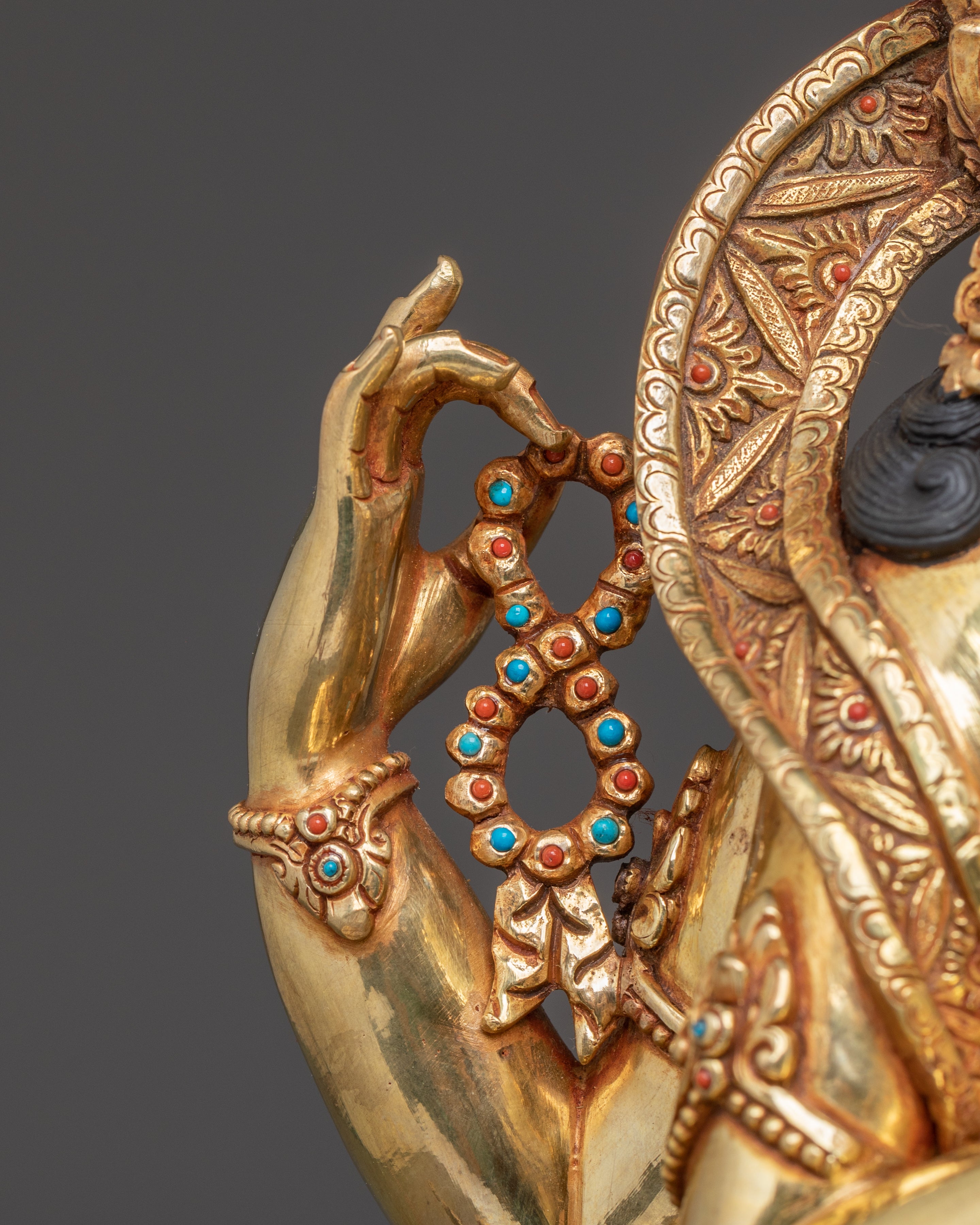 Handmade Golden Statue of Compassion Bodhisattva Avalokiteshvara