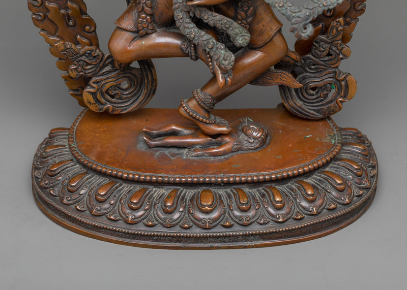 Kurukulle Statuette | Oxidized Copper Embodiment of Enchantment