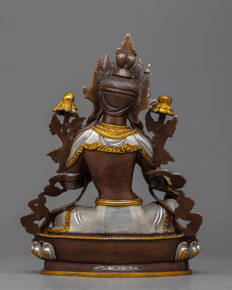 Arya Green Tara Statuette | Oxidized Copper Essence of Compassion