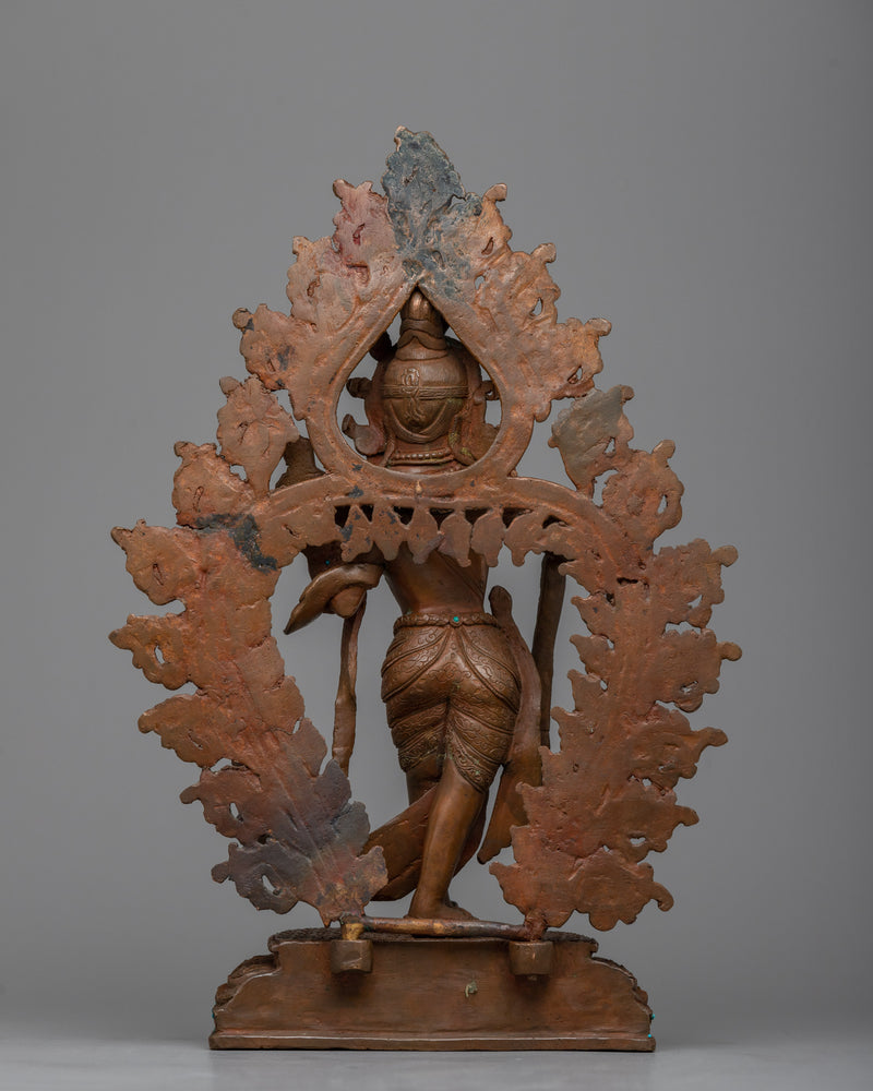 White Tara (Sita Tara) Statue | Oxidized Copper Symbol of Compassion and Longevity