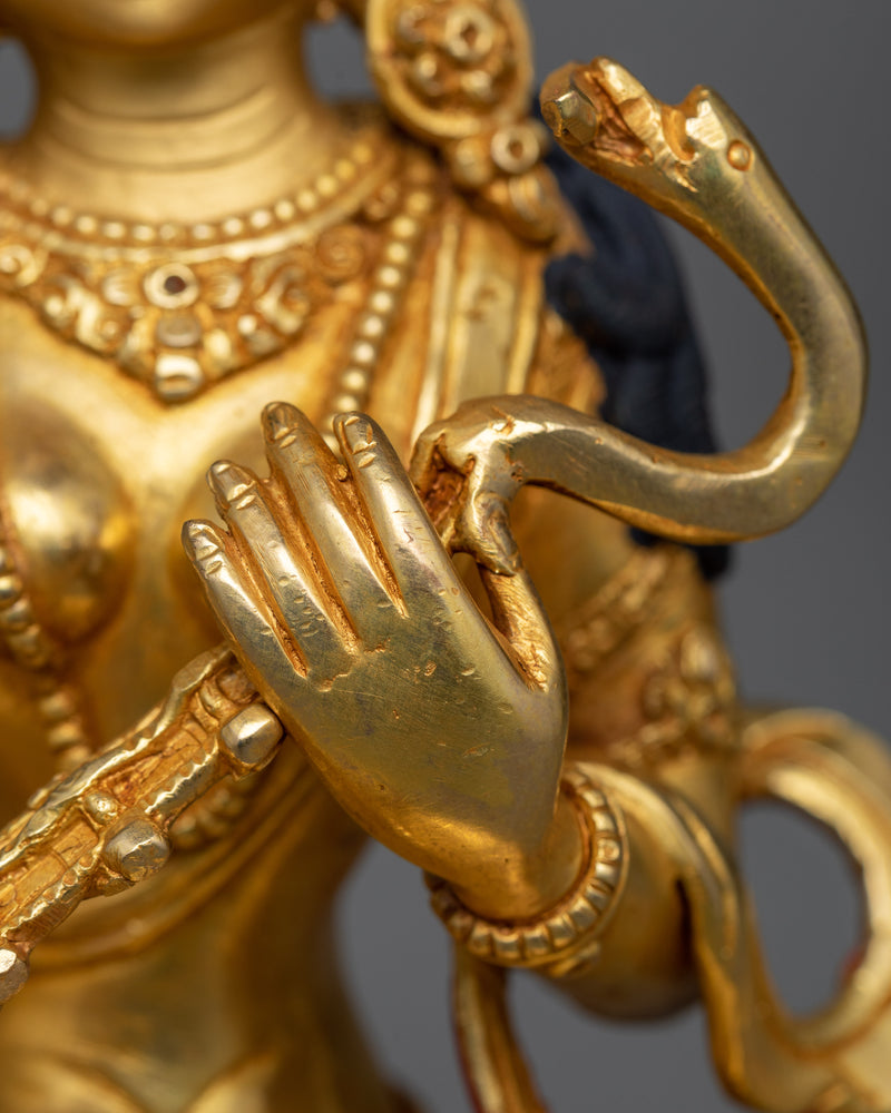 Saraswati Ma Statue | A Golden Homage to the Goddess of Knowledge