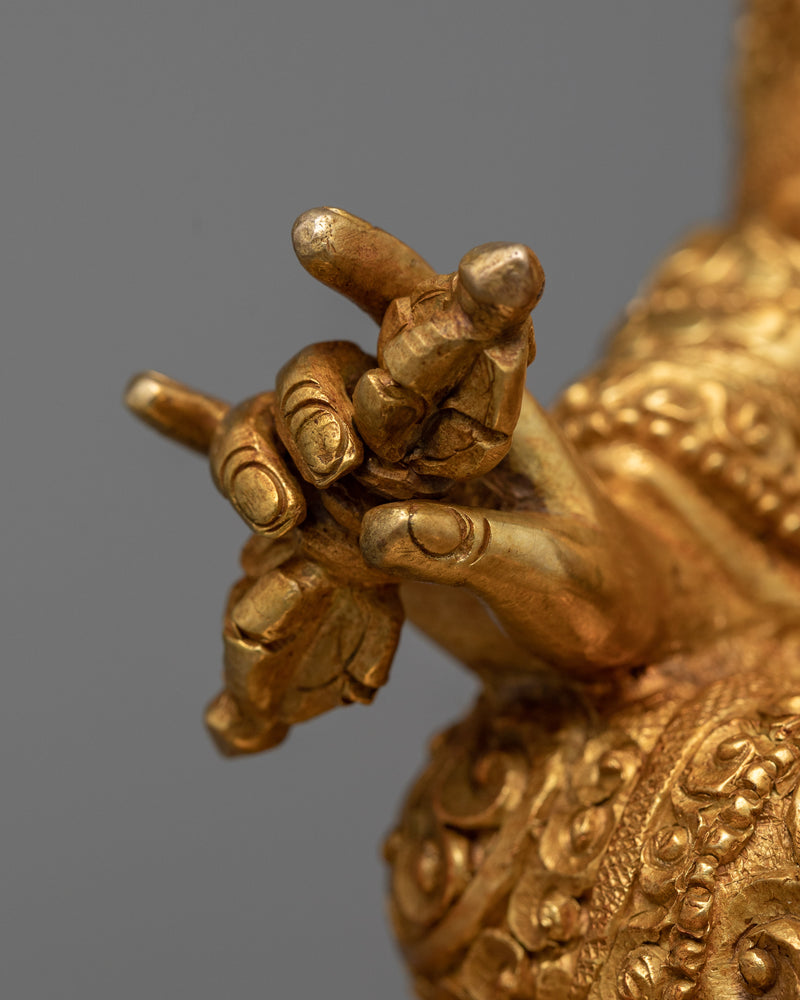 Padmakara "padmasambhava" Statue | A Gilded Representation of the Lotus-Born Master