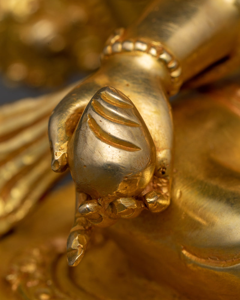 24cm Dzambhala Statue | A Golden Symbol of Wealth and Prosperity