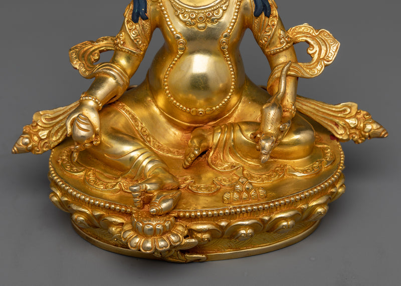 24cm Dzambhala Statue | A Golden Symbol of Wealth and Prosperity