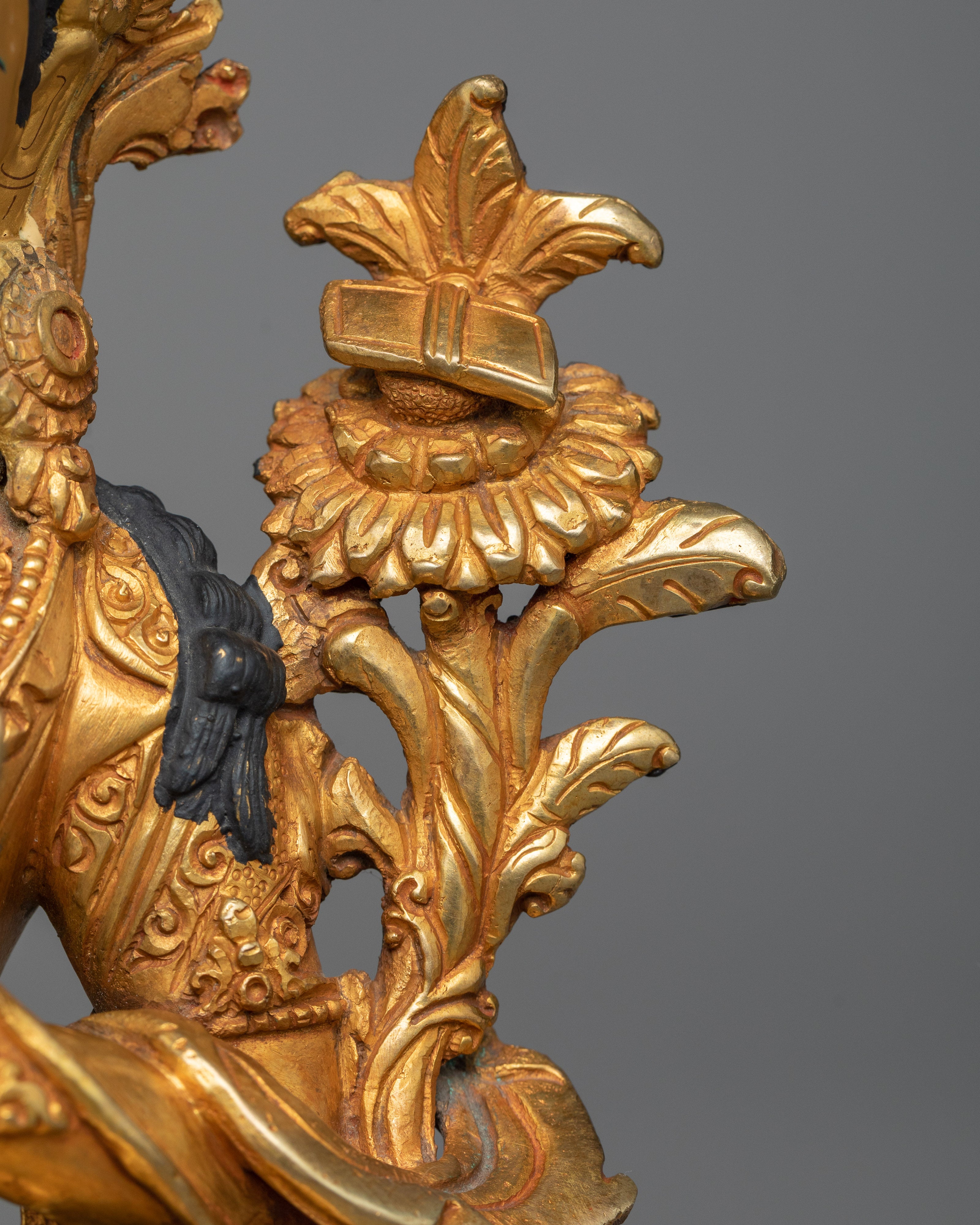 Manjushri Wisdom Deity Statue | A Golden Beacon of Insight