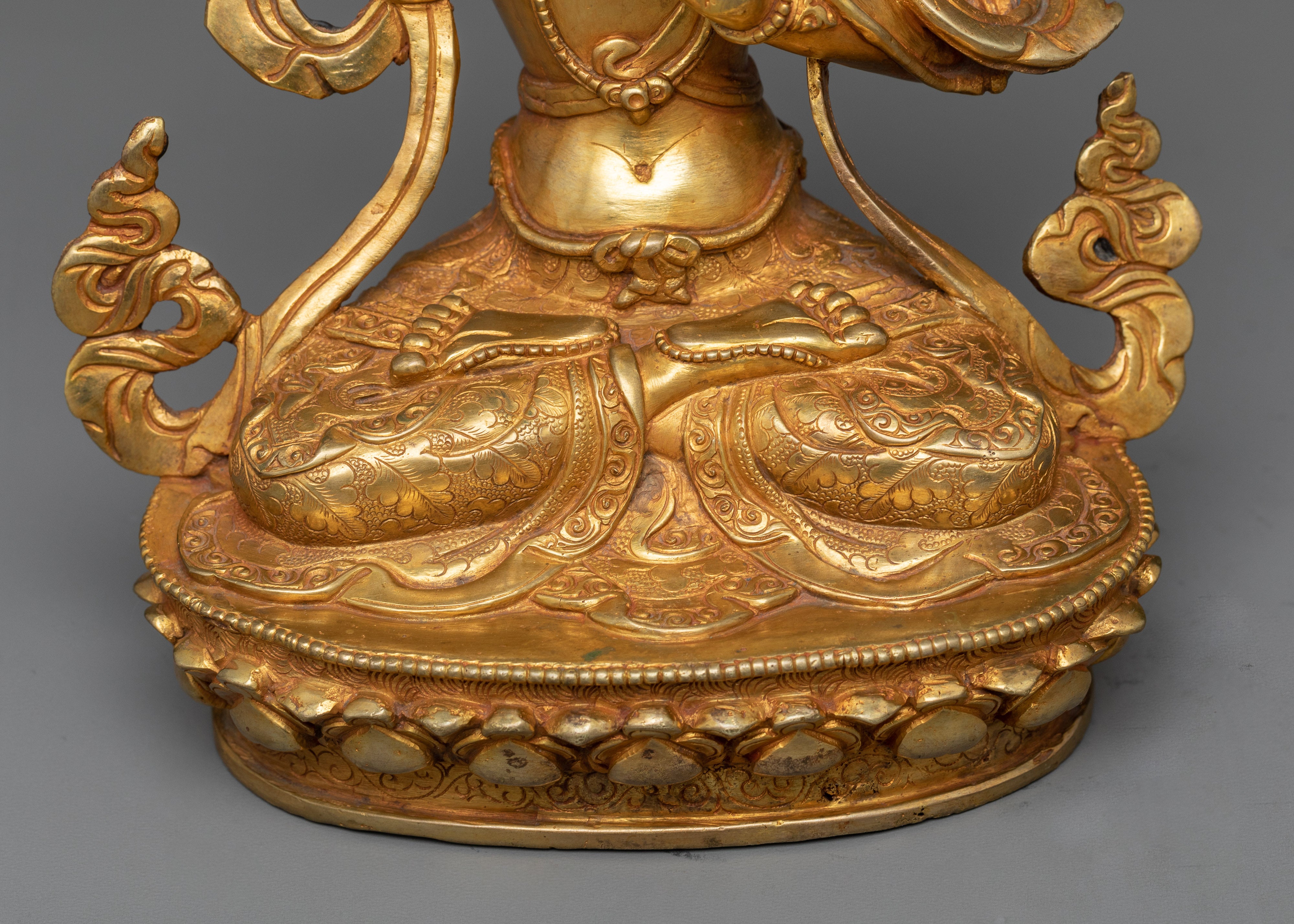 Manjushri Wisdom Deity Statue | A Golden Beacon of Insight