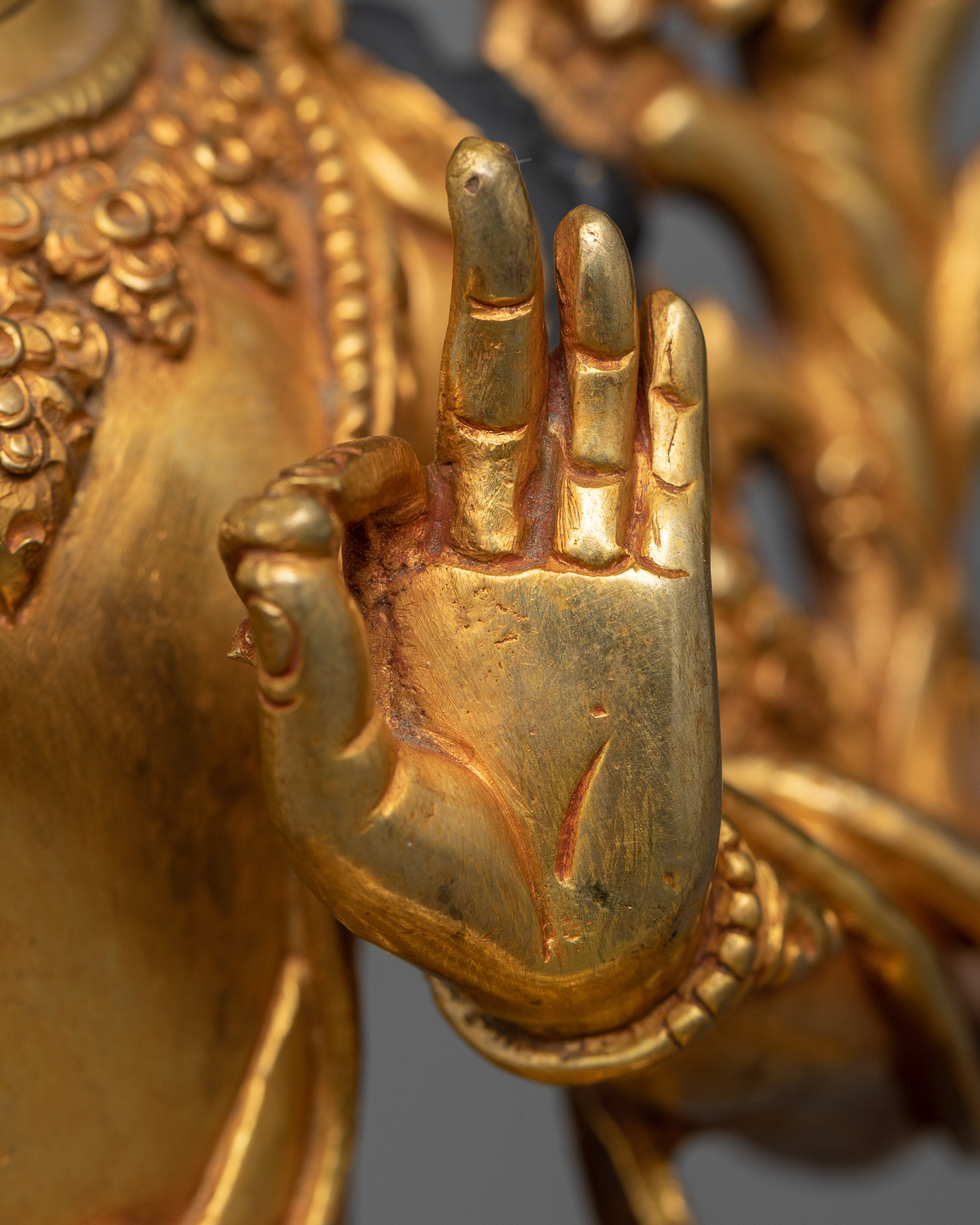Manjushri Wisdom Deity Statue | A Golden Beacon of Insight