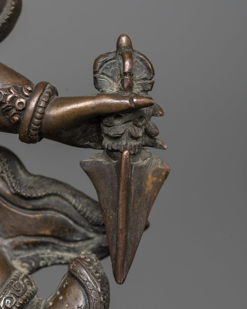 Guru Dorje Drollo Statue | A Powerful Oxidized Copper Embodiment of Fierce Wisdom