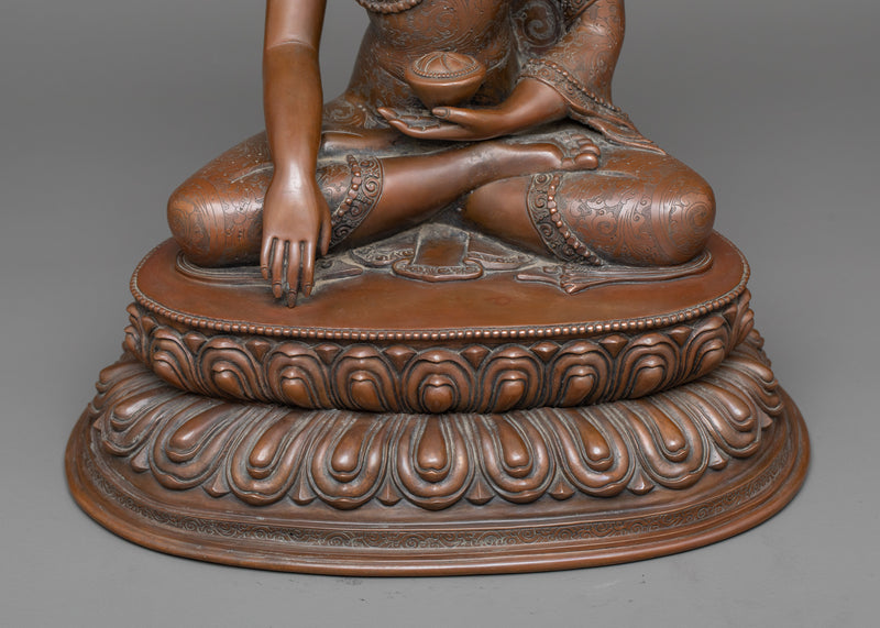 Gautama Buddha Statue | A Timeless Oxidized Copper Representation of Enlightenment
