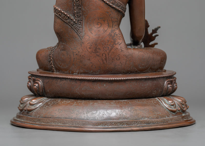 Medicine Budda Sculpture | An Oxidized Copper Beacon of Healing
