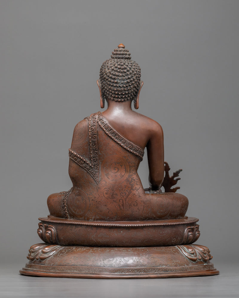 Medicine Budda Sculpture | An Oxidized Copper Beacon of Healing