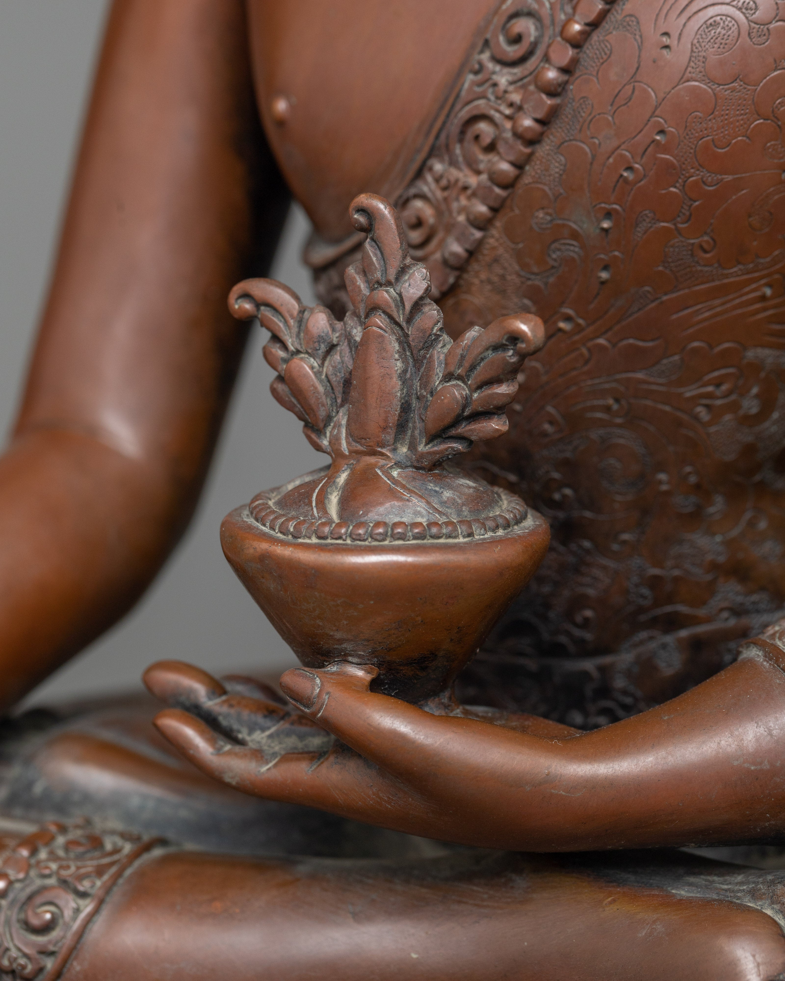 Medicine Budda Sculpture | An Oxidized Copper Beacon of Healing