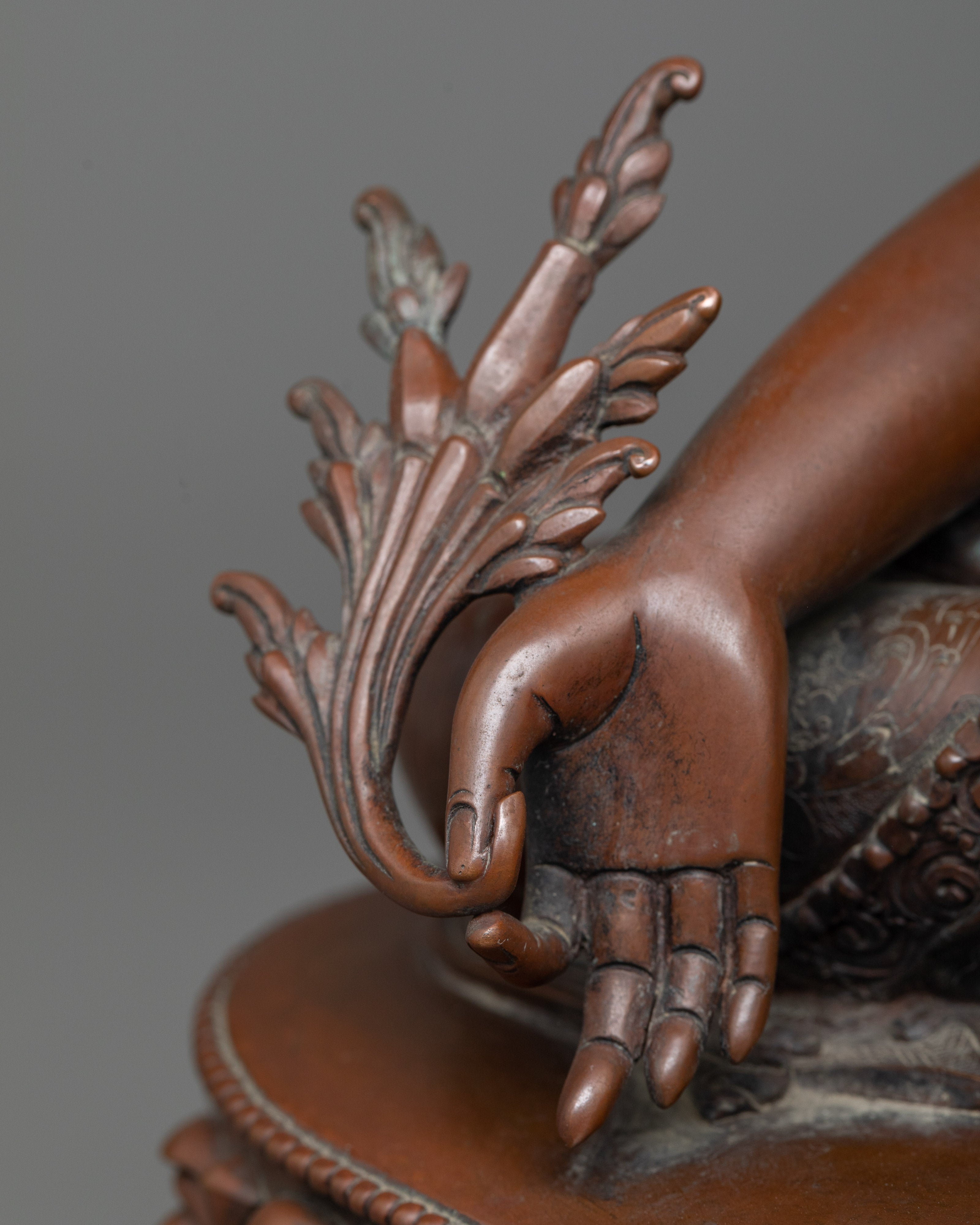 Medicine Budda Sculpture | An Oxidized Copper Beacon of Healing